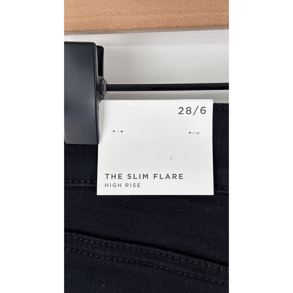 Loft The Slim Flare High Rise Black Denim Jeans Womens Size 6 New - Picture 8 of 11